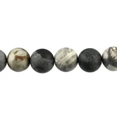 Heilstein & Edelstein-Strang - Kugeln, Picassomarmor, matt, 20mm