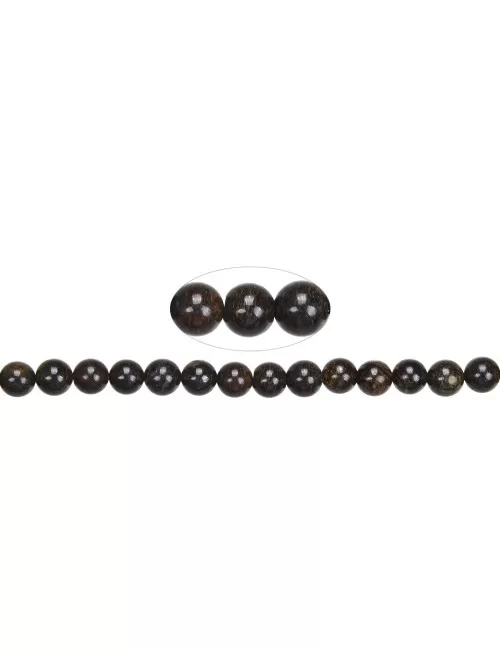 Heilstein & Edelstein-Strang - Kugeln, Bronzit, 08mm