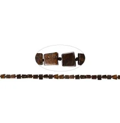 Heilstein & Edelstein-Strang - Würfel, Bronzit, 06-08 x 06-08mm (43cm)