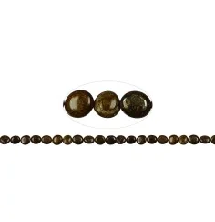 Heilstein & Edelstein-Strang - Nuggets flach, Bronzit, 08-10 x 08-10mm