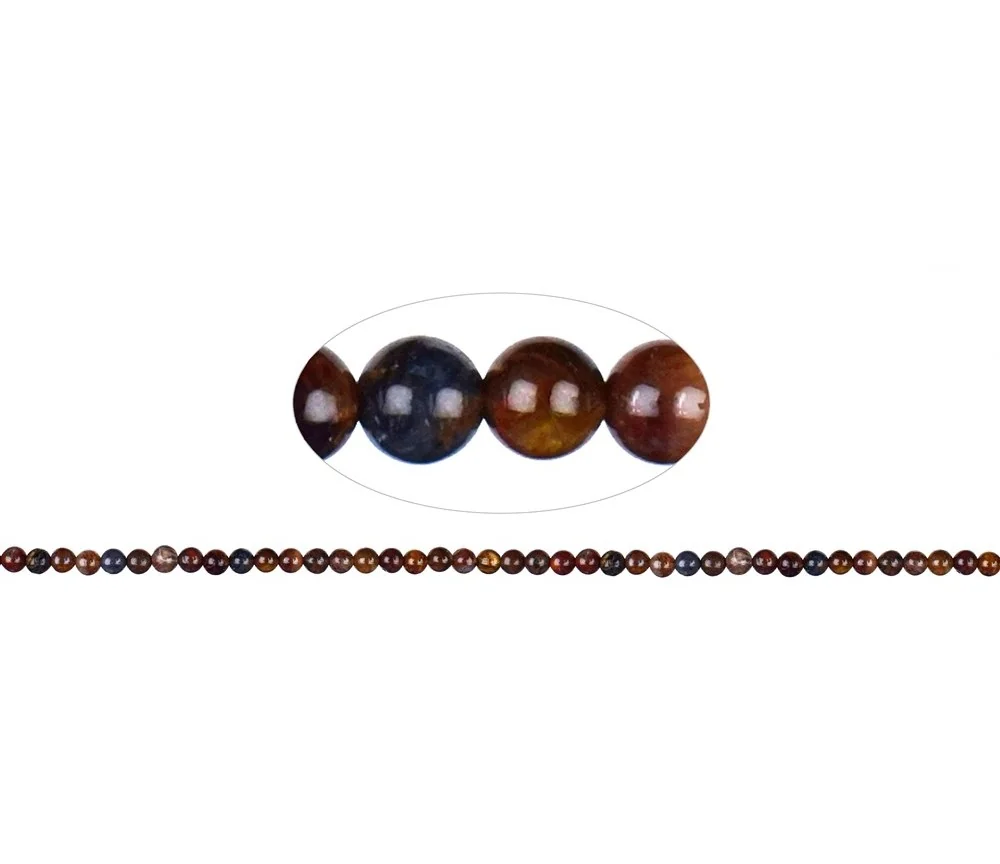 Heilstein & Edelstein-Strang - Kugeln, Pietersit, 03mm