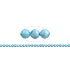 Heilstein & Edelstein-Strang - Kugeln, Larimar AAA, 07mm (39cm)