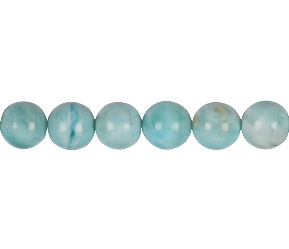 Heilstein & Edelstein-Strang - Kugeln, Larimar A, 11mm