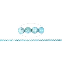 Heilstein & Edelstein-Strang - Kugeln, Larimar A, 05,8 - 06,2mm (39cm)
