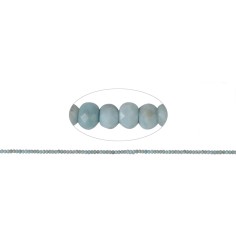 Heilstein & Edelstein-Strang - Button, Larimar, facettiert, 02 x 03mm