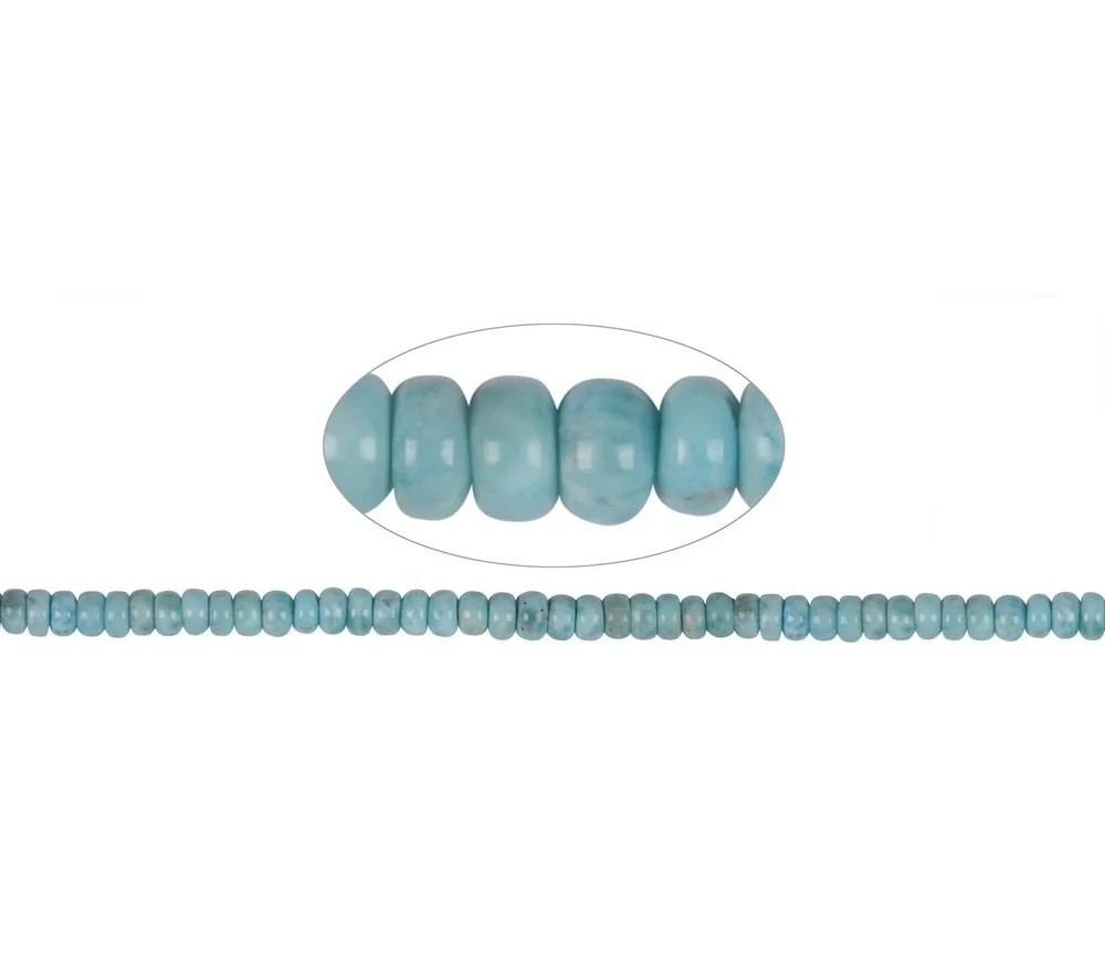 Heilstein & Edelstein-Strang - Button, Larimar A, 04-05 x 07mm