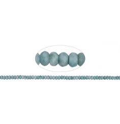 Heilstein & Edelstein-Strang - Button, Larimar, facettiert, 05,0-05,5mm