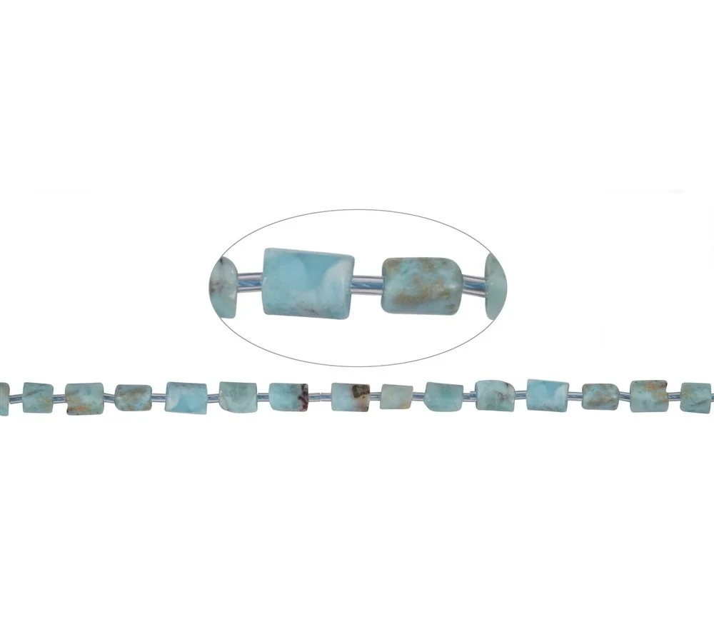 Heilstein & Edelstein-Strang - Freeform Zylinder, Larimar, 08 x 06-07mm
