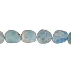Heilstein & Edelstein-Strang - Scheibe, Larimar, 20-30 x 18-22mm