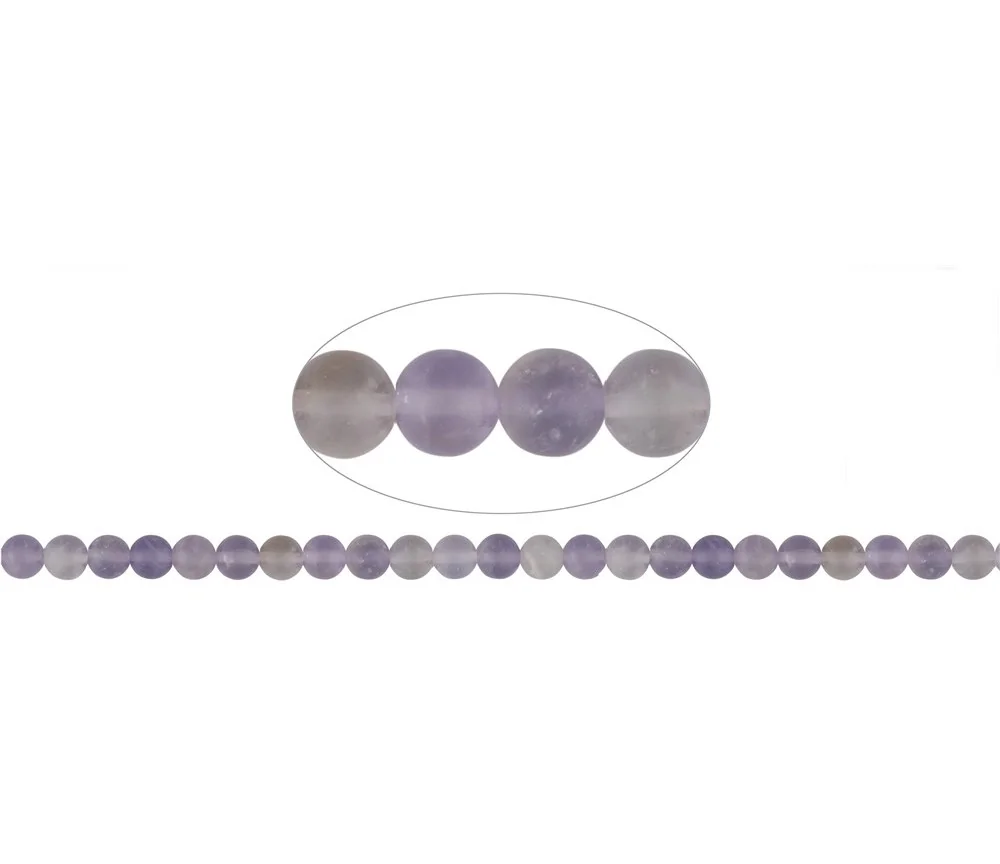 Heilstein & Edelstein-Strang - Kugeln, Ametrin, matt, 08mm (38 cm)