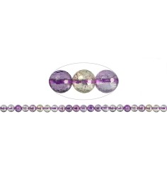 Heilstein & Edelstein-Strang - Kugeln, Ametrin, facettiert, 08mm