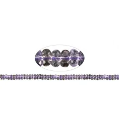 Heilstein & Edelstein-Strang - Button, Ametrin, facettiert, 04 x 06mm