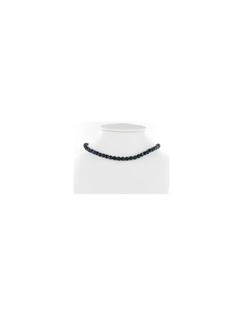 Heilstein & Edelstein-Strang - Kugeln, Goldfluss violett (synt. Glas), facettiert, 06mm