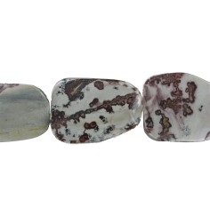 Heilstein & Edelstein-Strang - Trapez (gedreht), Porzellanit-Kalk, 40 x 30mm