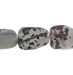 Heilstein & Edelstein-Strang - Trapez (gedreht), Porzellanit-Kalk, 40 x 30mm