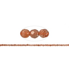 Heilstein & Edelstein-Strang - Kugeln, Sonnenstein, facettiert, 03mm