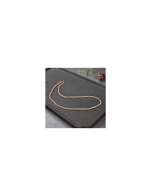 Heilstein & Edelstein-Strang - Kugeln, Sonnenstein, facettiert, 02mm (39cm)