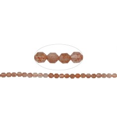 Heilstein & Edelstein-Strang - Zylinder, Sonnenstein, facettiert, 05 x 04mm (39cm)