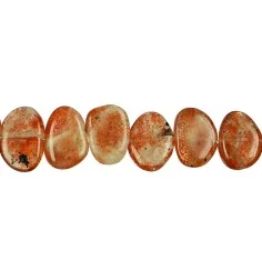 Heilstein & Edelstein-Strang - Freeform-Platten, Sonnenstein, 12 x 13-21mm, Verlauf
