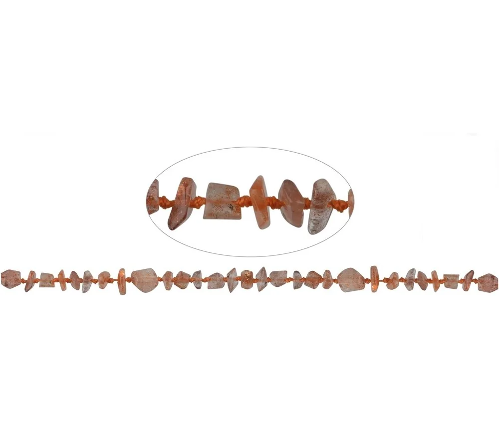 Heilstein & Edelstein-Strang - Freeform, Sonnenstein, facettiert, 02-04 x 04-07mm