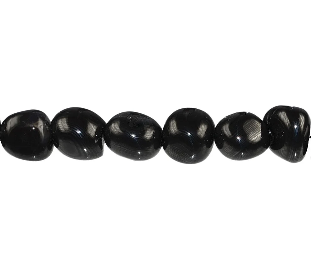 Heilstein & Edelstein-Strang - Nuggets (Pebbles), Psilomelan, ca. 09 - 13mm