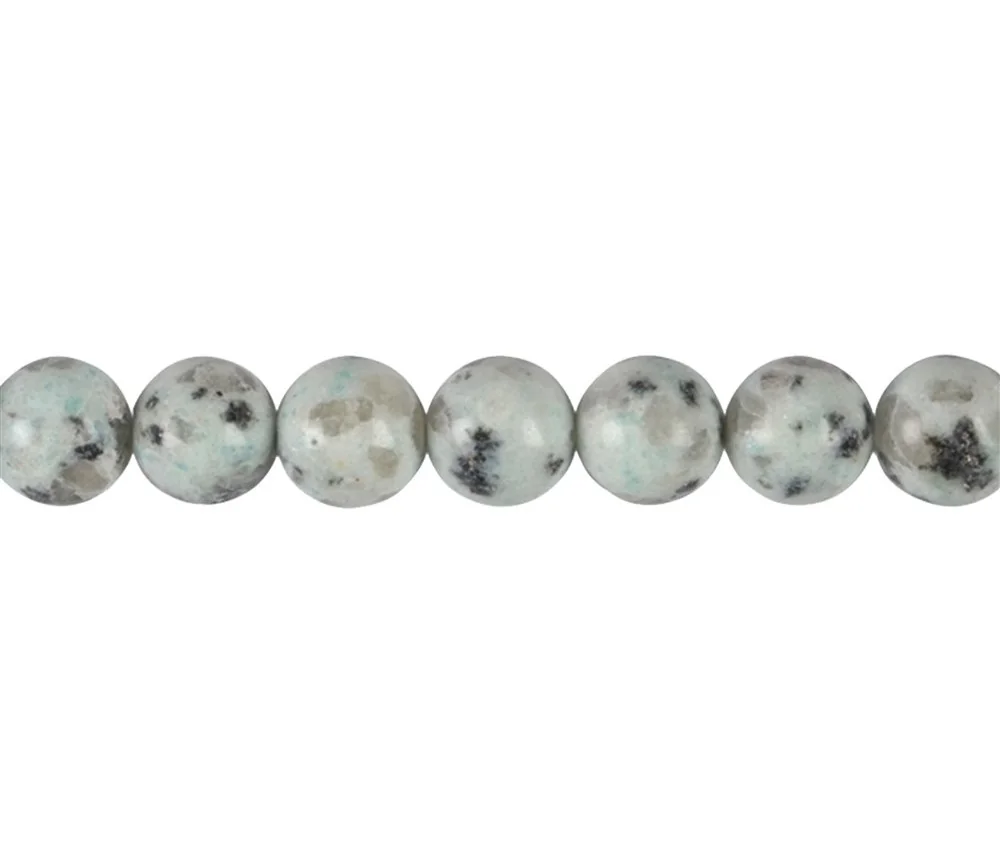 Heilstein & Edelstein-Strang - Kugeln, Granit (blau), 10mm (39cm)