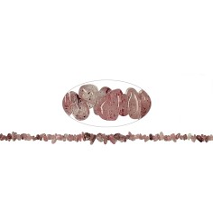 Heilstein & Edelstein-Strang - Splitter, Hämatitquarz, 02-04 x 05-10mm, 84cm (extralang)