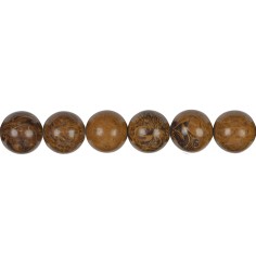 Heilstein & Edelstein-Strang - Kugeln, Jaspis (Schlangenjaspis), 12mm (39cm)