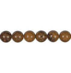 Heilstein & Edelstein-Strang - Kugeln, Jaspis (Schlangenjaspis), 12mm (39cm)