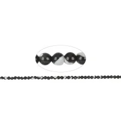 Heilstein & Edelstein-Strang - Kugeln, Perlmutt (dunkel), 03mm