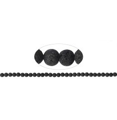 Heilstein & Edelstein-Strang - Kugeln, Lava, 06mm