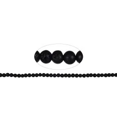 Heilstein & Edelstein-Strang - Kugeln, Lava poliert/gewachst, 06mm