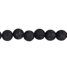Heilstein & Edelstein-Strang - Kugeln, Lava, 10mm