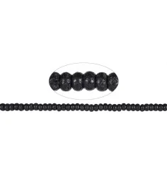 Heilstein & Edelstein-Strang - Button, Lava poliert/gewachst, 08mm