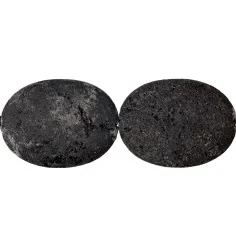 Heilstein & Edelstein-Strang - Linse, Lava, 40 x 30mm