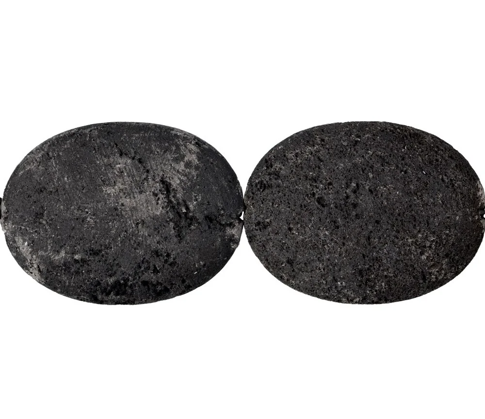 Heilstein & Edelstein-Strang - Linse, Lava, 40 x 30mm