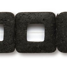 Heilstein & Edelstein-Strang - Rahmen, Lava, 25 x 25mm