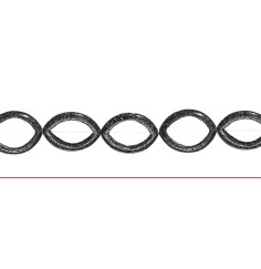 Heilstein & Edelstein-Strang - Rahmen, Lava (poliert/gewachst), 40 x 30mm