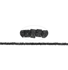 Heilstein & Edelstein-Strang - Zylinder, Lava, 03-04 x 05-06mm (39cm)