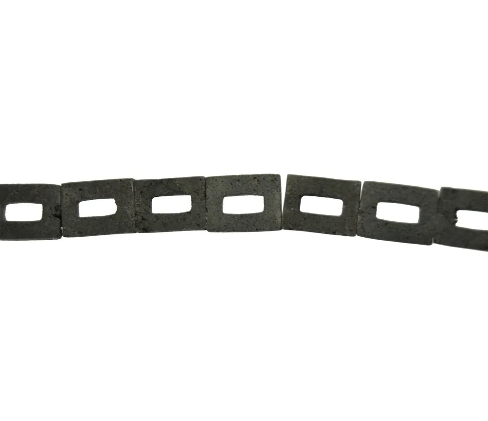 Heilstein & Edelstein-Strang - Rahmen, Lava, 40mm x 30mm