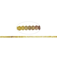 Heilstein & Edelstein-Strang - Button, Opal (Honigopal), facettiert, 03 x 05mm (39cm)