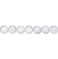 Heilstein & Edelstein-Strang - Kugeln, Crashed Crystal, matt, 10mm