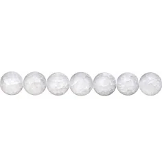 Heilstein & Edelstein-Strang - Kugeln, Crashed Crystal, matt, 10mm