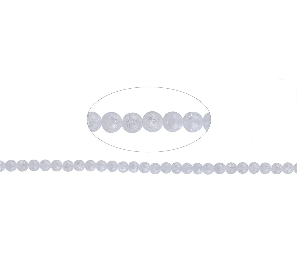 Heilstein & Edelstein-Strang - Kugeln, Crashed Crystal, 12mm