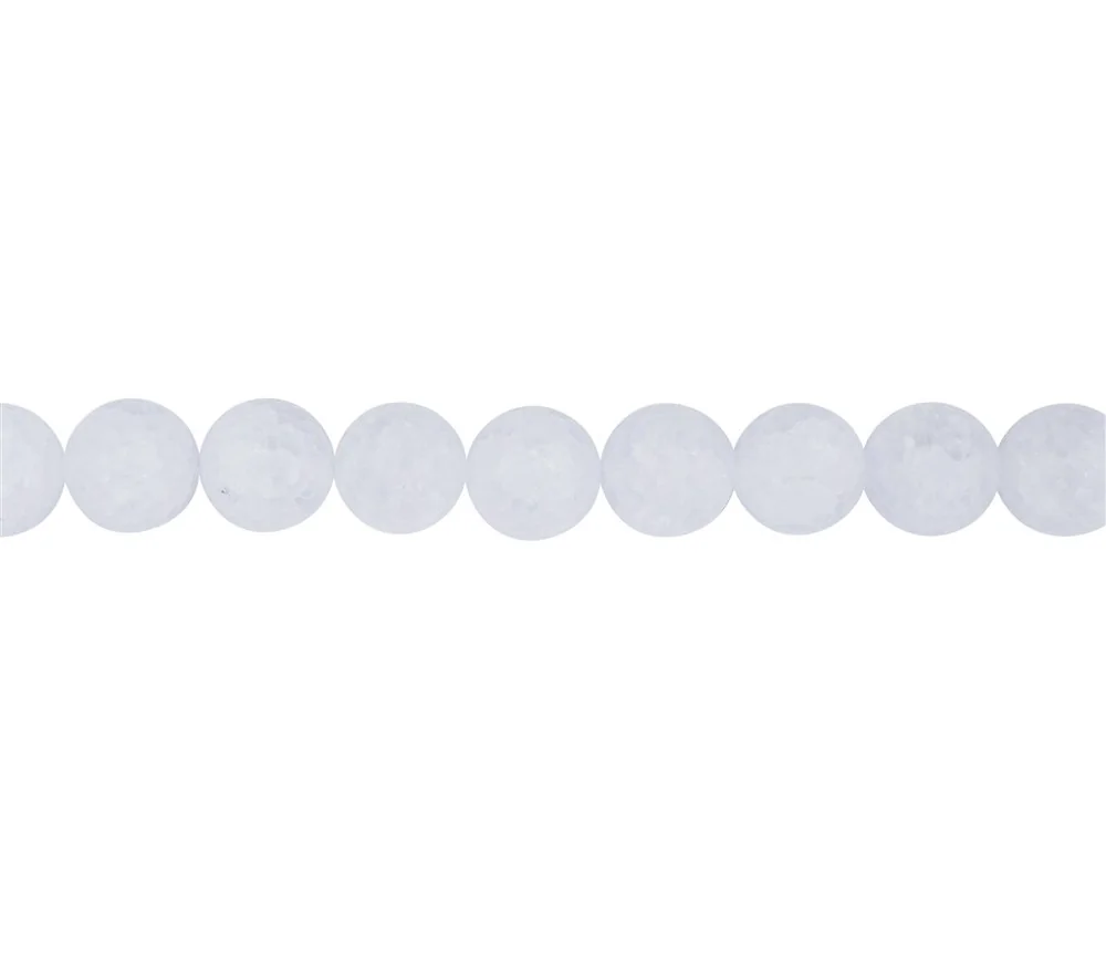 Heilstein & Edelstein-Strang - Kugeln, Crashed Crystal, matt, 16mm