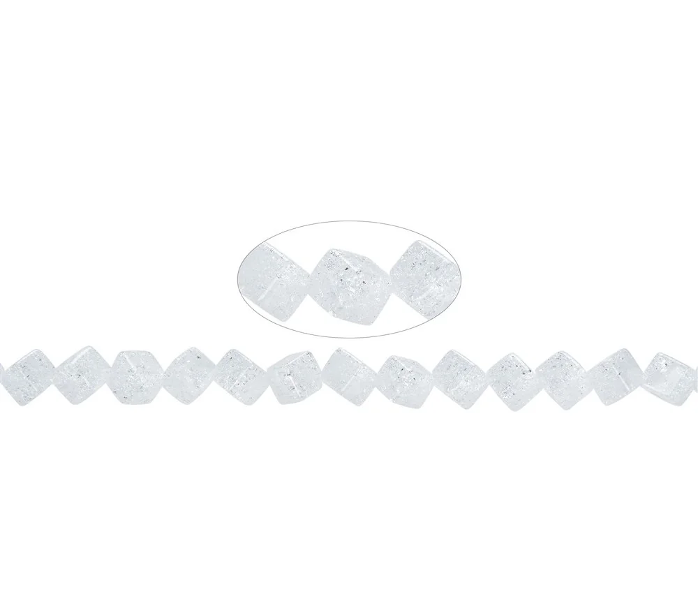 Heilstein & Edelstein-Strang - Würfel, Crashed Crystal, 08mm