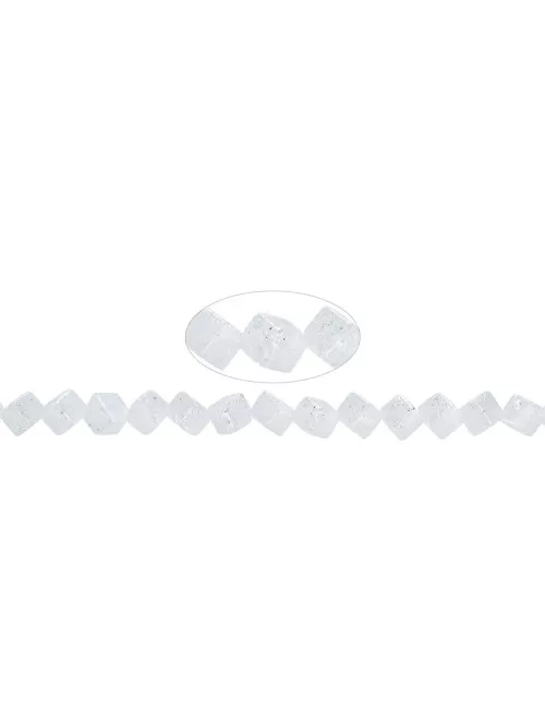Heilstein & Edelstein-Strang - Würfel, Crashed Crystal, 08mm