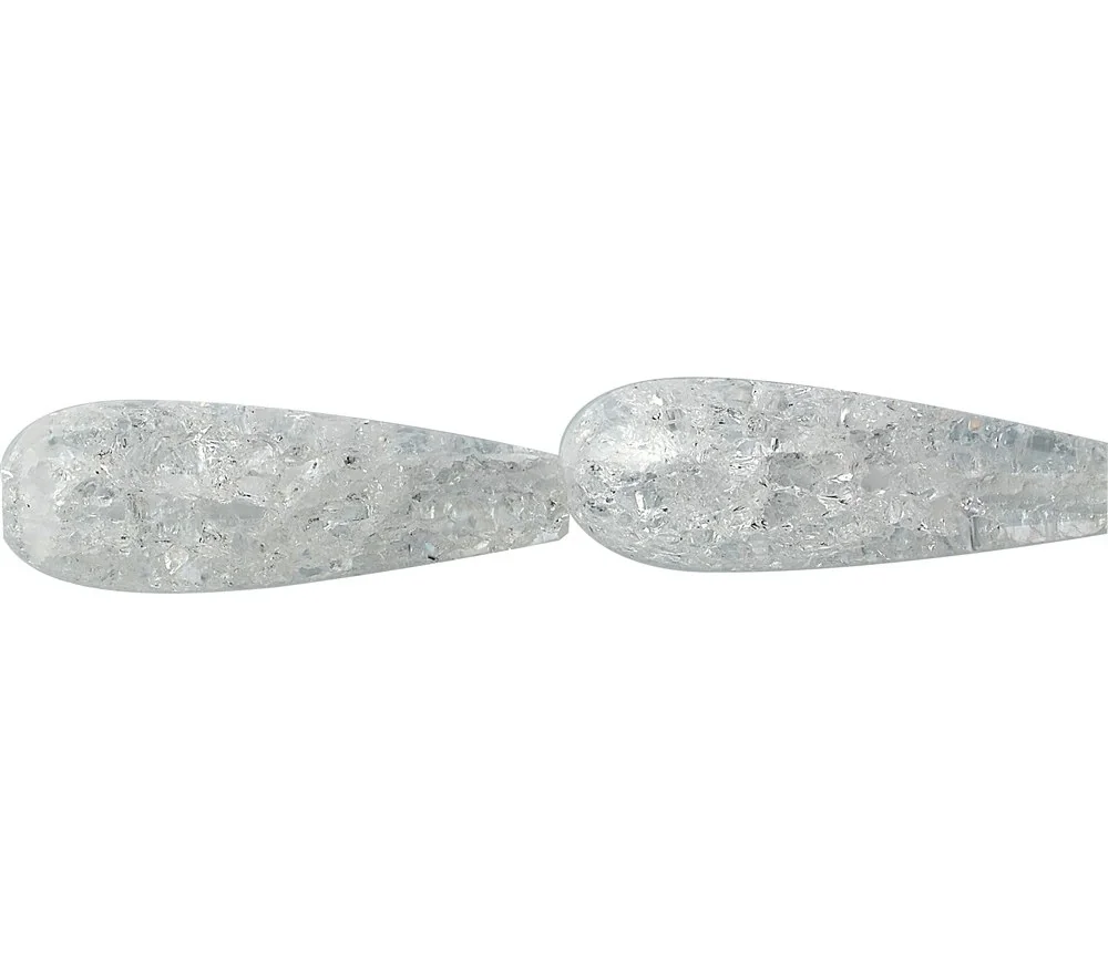 Heilstein & Edelstein-Strang - Tropfen, Crashed Crystal, 10 x 30mm