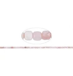 Heilstein & Edelstein-Strang - Würfel, Andenopal (pink), facettiert, 04mm (39cm)