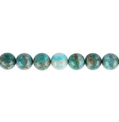 Heilstein & Edelstein-Strang - Kugeln, Andenopal grünblau, 10-10,5mm (39cm)